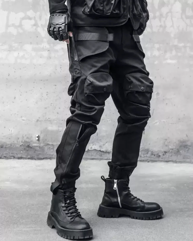 Functional Pocket Zipper Cargo Pants - Image 4