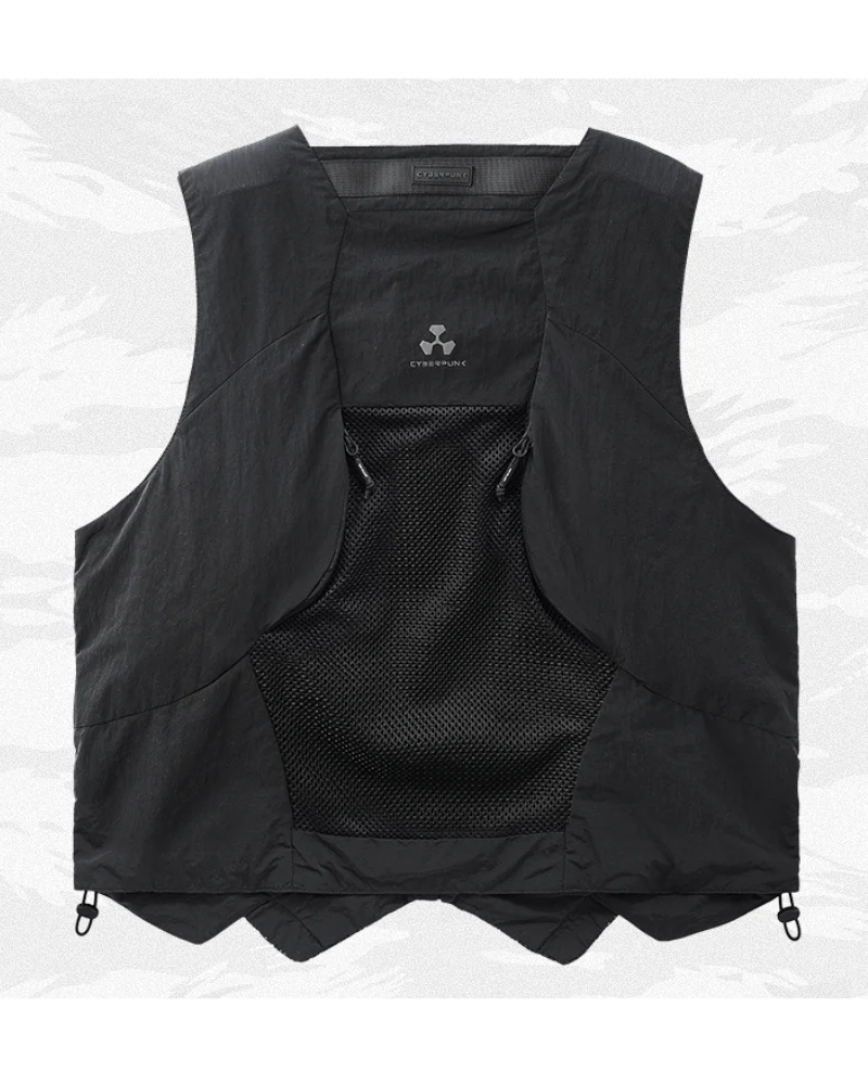 Functional Splicing Sports Cargo Vest - Image 5
