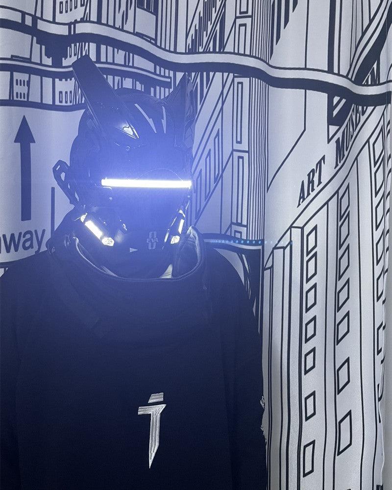 Future Warrior Cyberpunk LED Helmet Mask (LEDs available in 7 colors) - Image 6