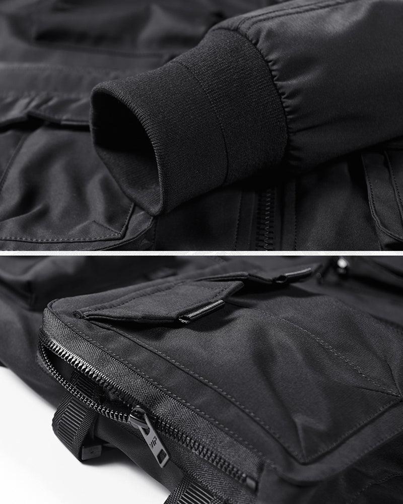Futuristic Backpack Functional Bomber Jacket - Image 9