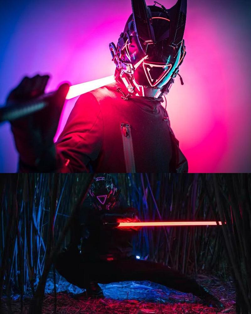 Futuristic LED Sci Fi Cyberpunk Helmet Mask - Image 17