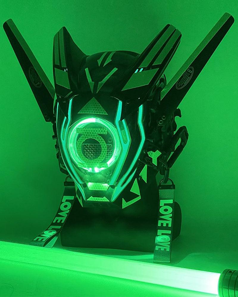 Futuristic Warrior LED Cyberpunk Helmet Mask - Image 14
