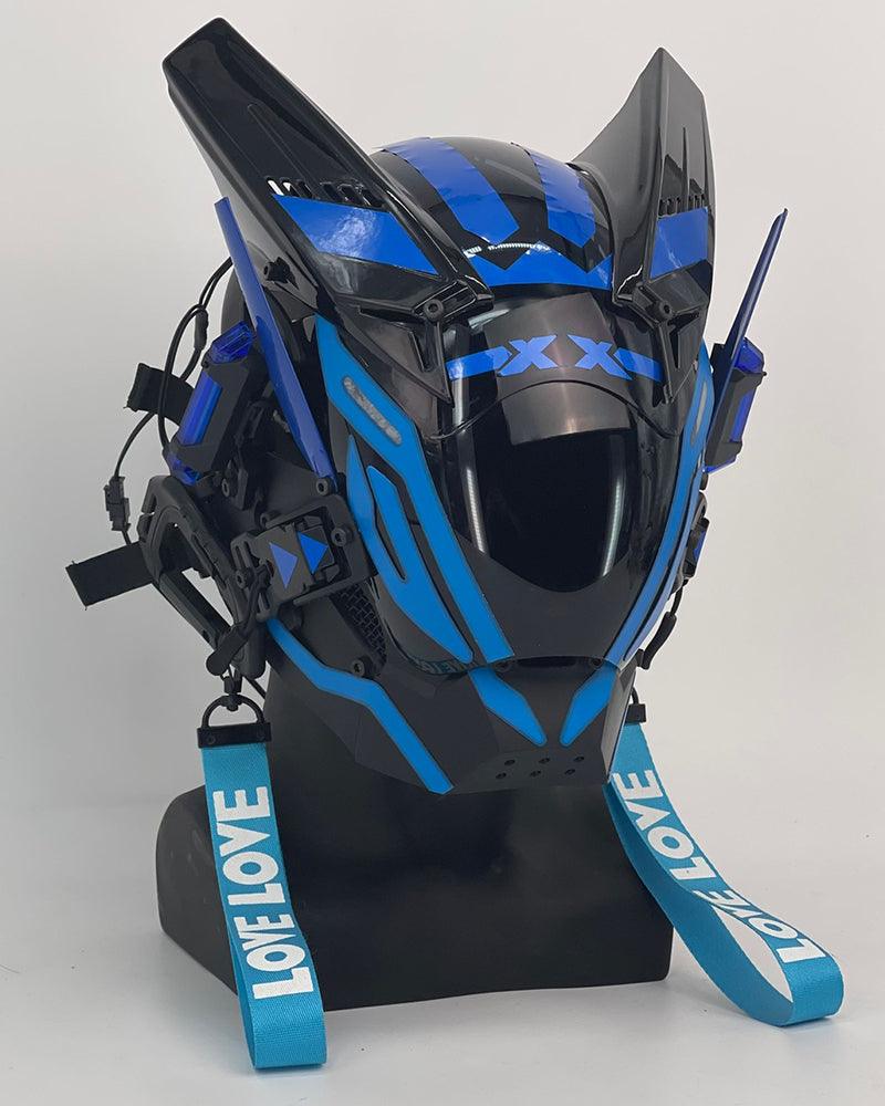 Futuristic Warrior LED Cyberpunk Helmet Mask - Image 16