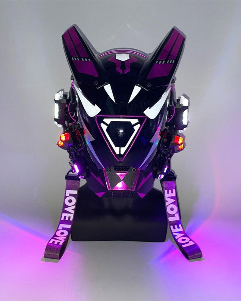 Futuristic Warrior LED Cyberpunk Helmet Mask - Image 24