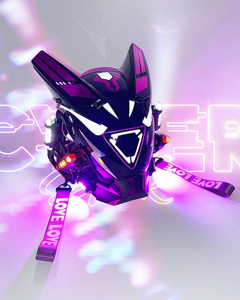 Futuristic Warrior LED Cyberpunk Helmet Mask - Image 25