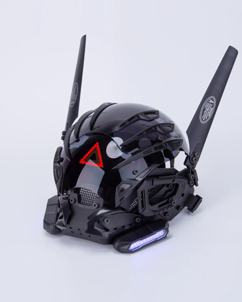 Futuristic Wing Cyberpunk Sci Fi Helmet Mask - Image 2