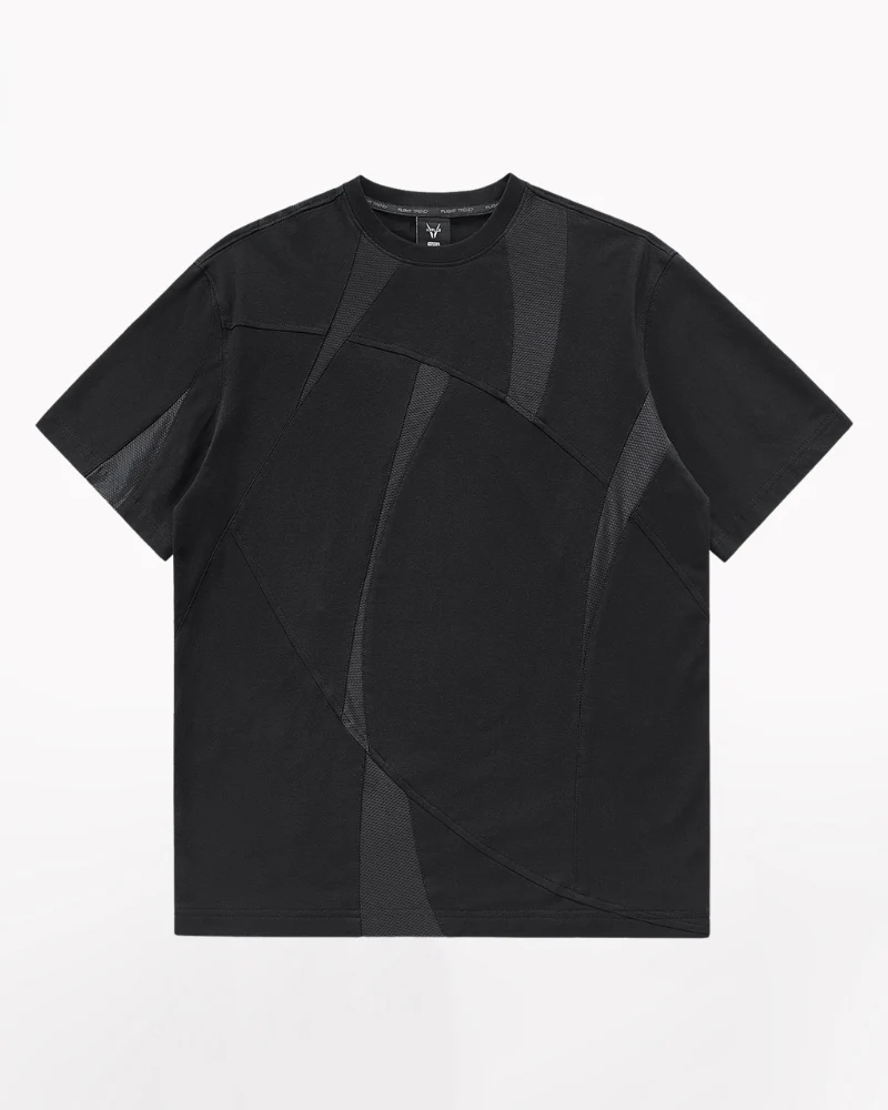 Geometric Patchwork Techwear T-Shirt - Image 2