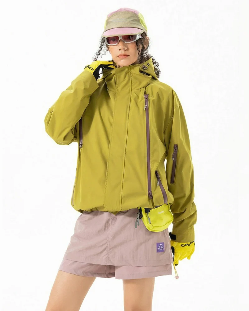 Gorpcore Water-Resistant Unisex Hooded Hardshell Jacket - Image 15