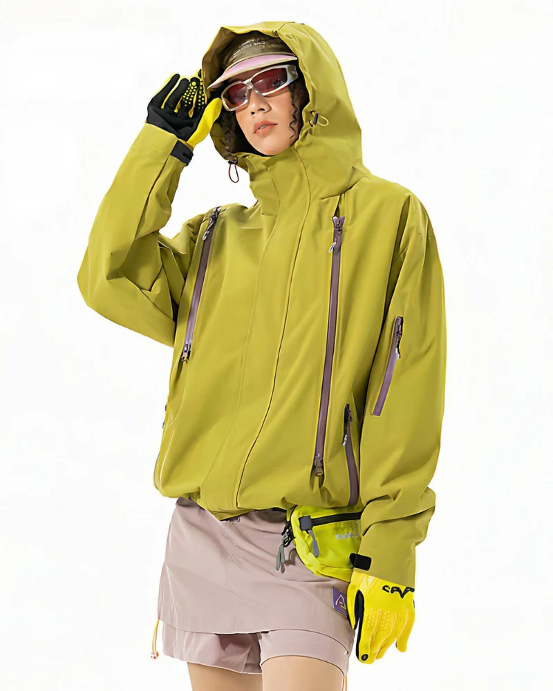 Gorpcore Water-Resistant Unisex Hooded Hardshell Jacket - Image 5