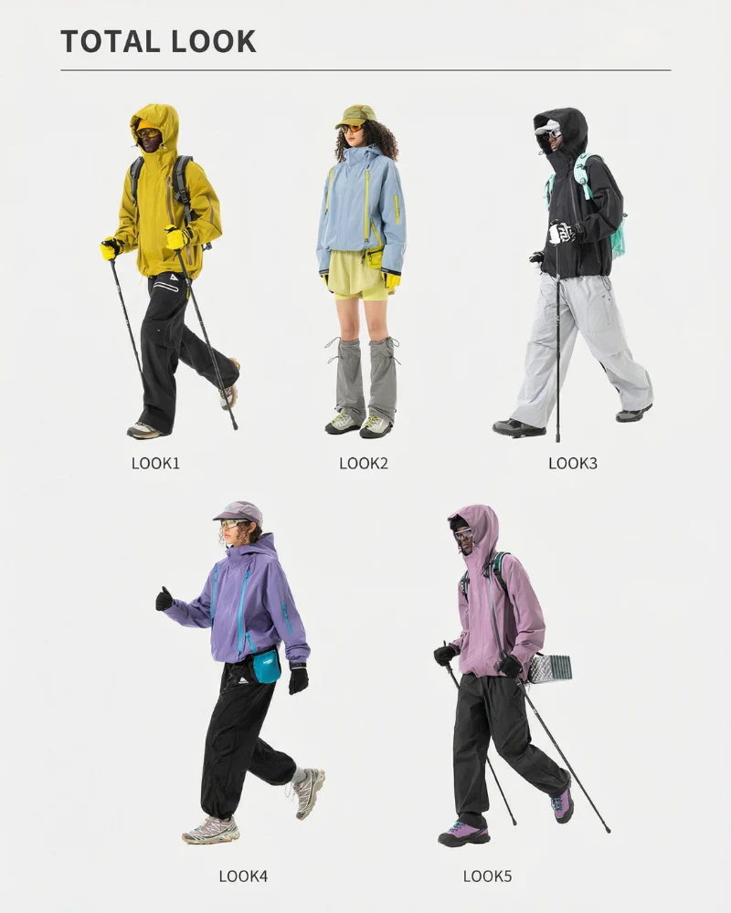 Gorpcore Water-Resistant Unisex Hooded Hardshell Jacket - Image 7
