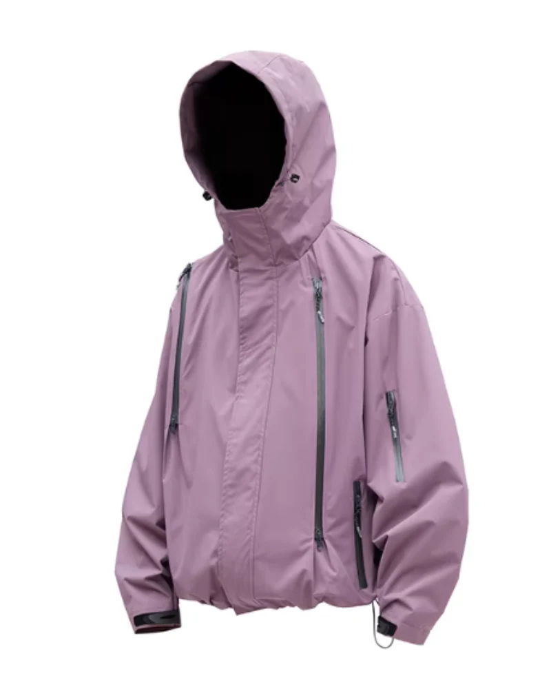 Gorpcore Water-Resistant Unisex Hooded Hardshell Jacket - Image 8