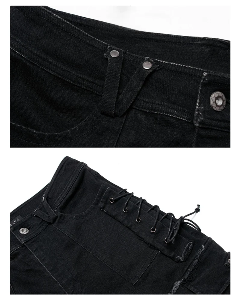 Gothic Rock Ripped Washed Punk Pants - Image 7