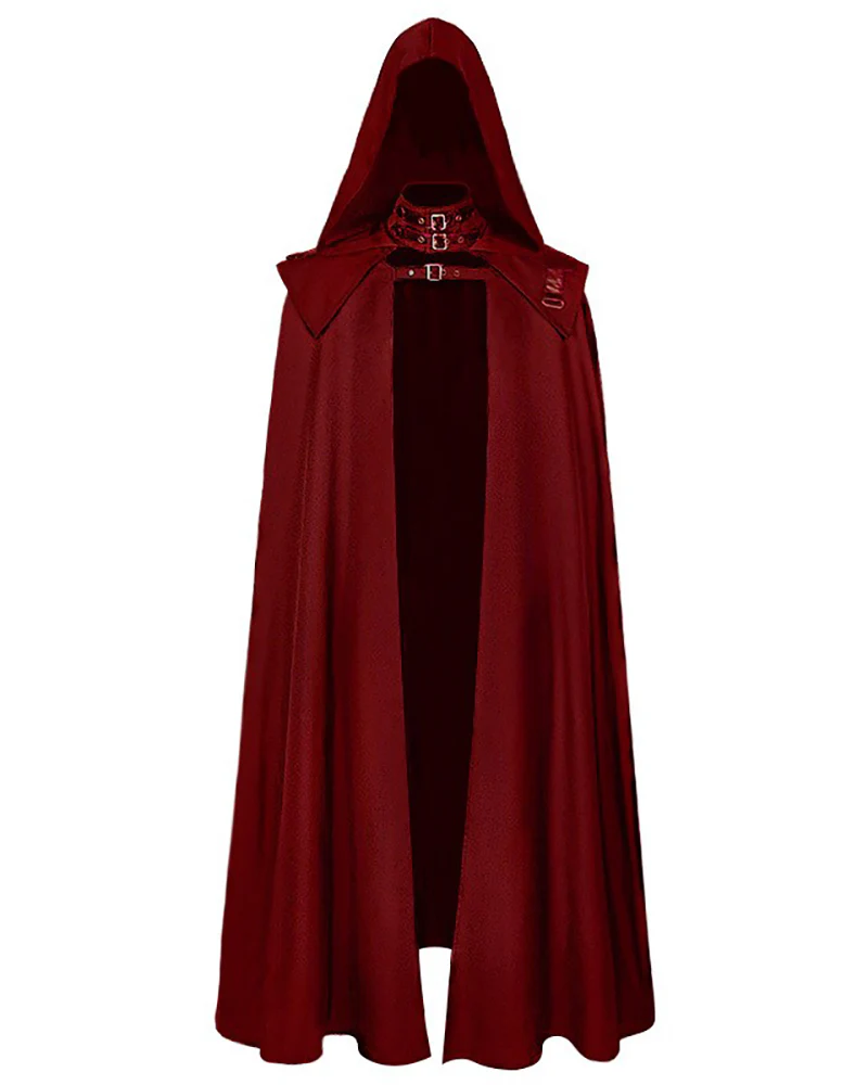 Gothic Wizard Robes Hooded Cloak - Image 2