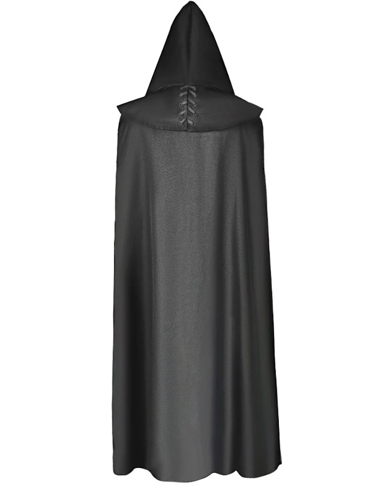 Gothic Wizard Robes Hooded Cloak - Image 5