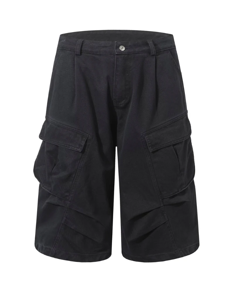 High Street Men's Denim-Look Cargo Shorts - Image 14