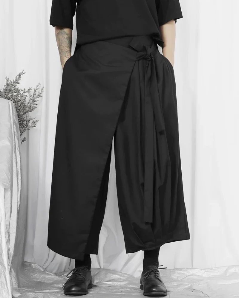 Irregular Wide-Leg Skirt Pants | Hakama Pants - Image 2