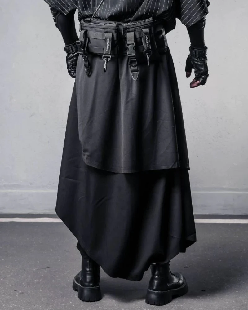 Janpanese Mock Two-Tier Hakama Pants - Image 3