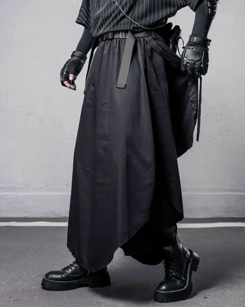 Janpanese Mock Two-Tier Hakama Pants - Image 7