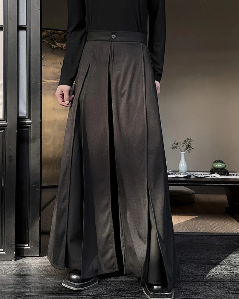 Japanese Irregular Split Samurai Hakama Pants - Image 5