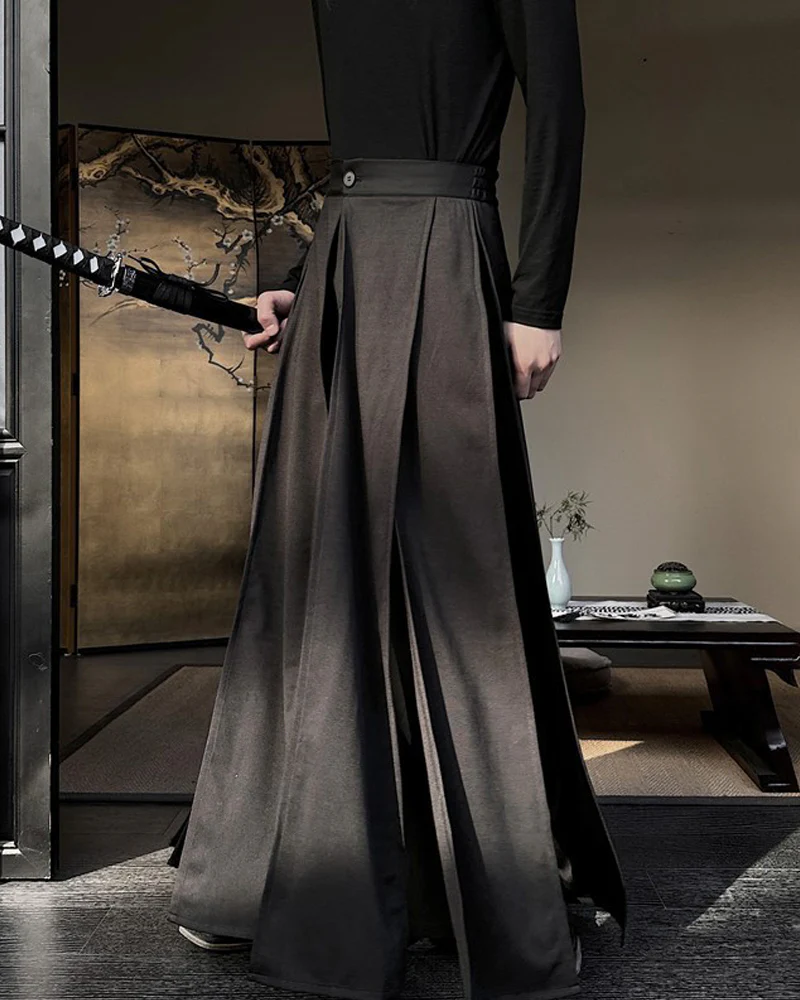 Japanese Irregular Split Samurai Hakama Pants - Image 6