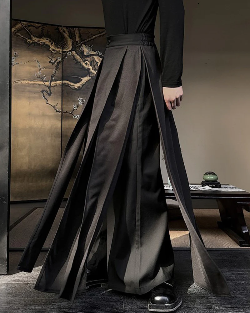 Japanese Irregular Split Samurai Hakama Pants - Image 7