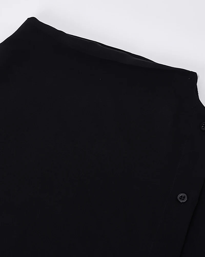 Japanese Relaxed Standing Collar Techwear Shirt - Image 11