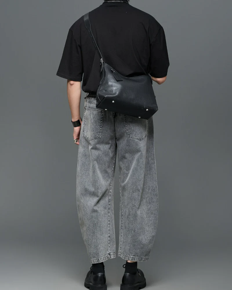 Japanese Vintage Curved Knife Cropped Straight Pants - Image 6