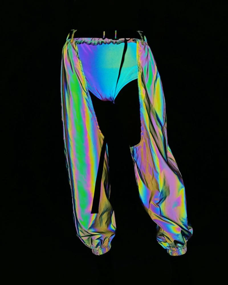 Laser Rave Reflective Open-Crotch Pants - Image 3