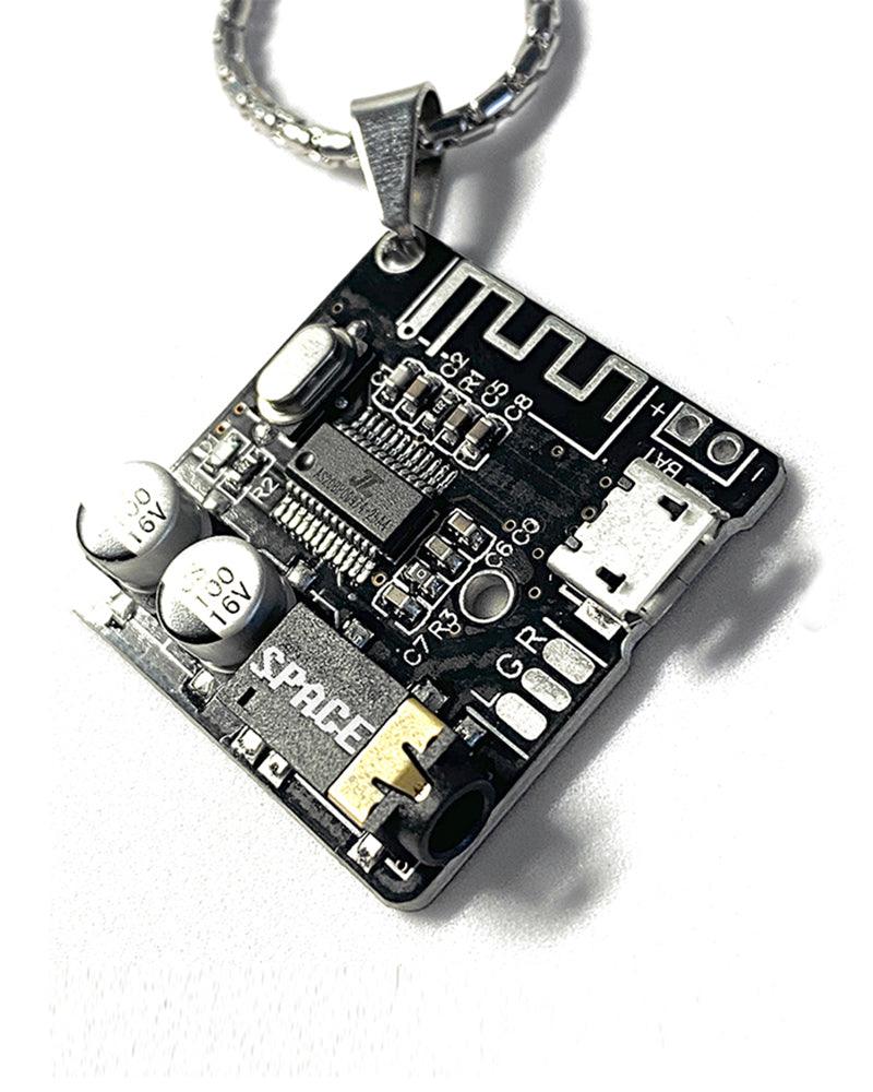 Cyberpunk Circuit Board Necklace - Image 11