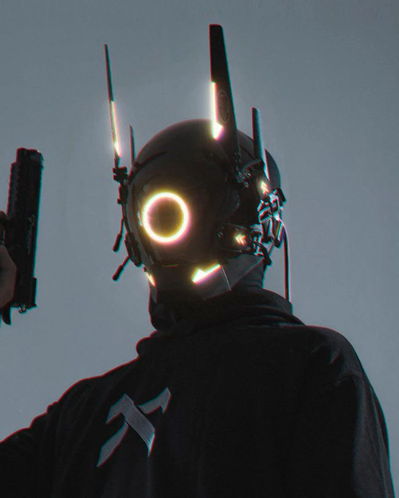 Metaverse Shock Futuristic LED Cyberpunk Helmet Mask