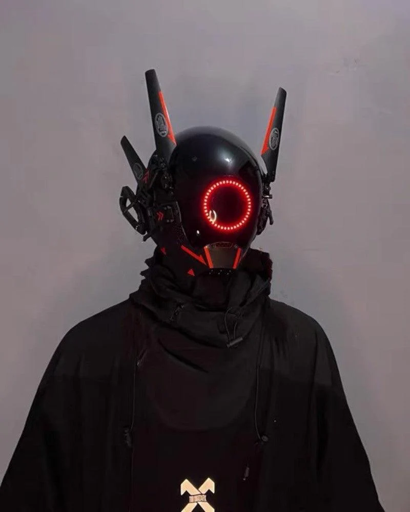 Metaverse Shock Futuristic LED Cyberpunk Helmet Mask - Image 16