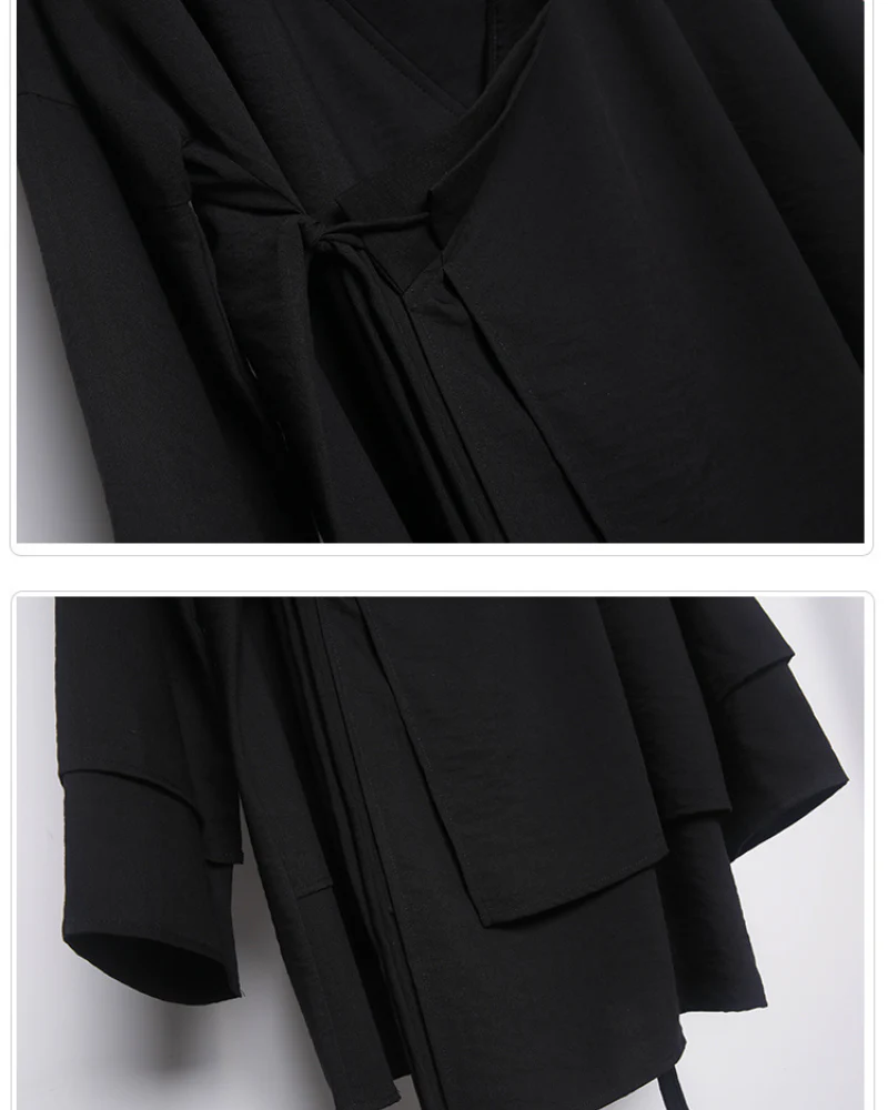 Modern Japanese Fake Two-piece Samurai Coat - Image 10