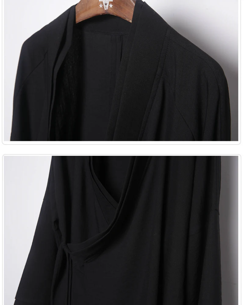 Modern Japanese Fake Two-piece Samurai Coat - Image 9