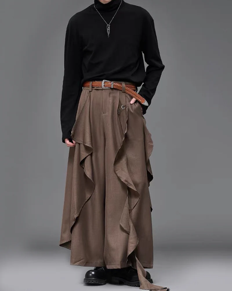 Modern Japanese Wide Leg Vintage Hakama Pants - Image 10