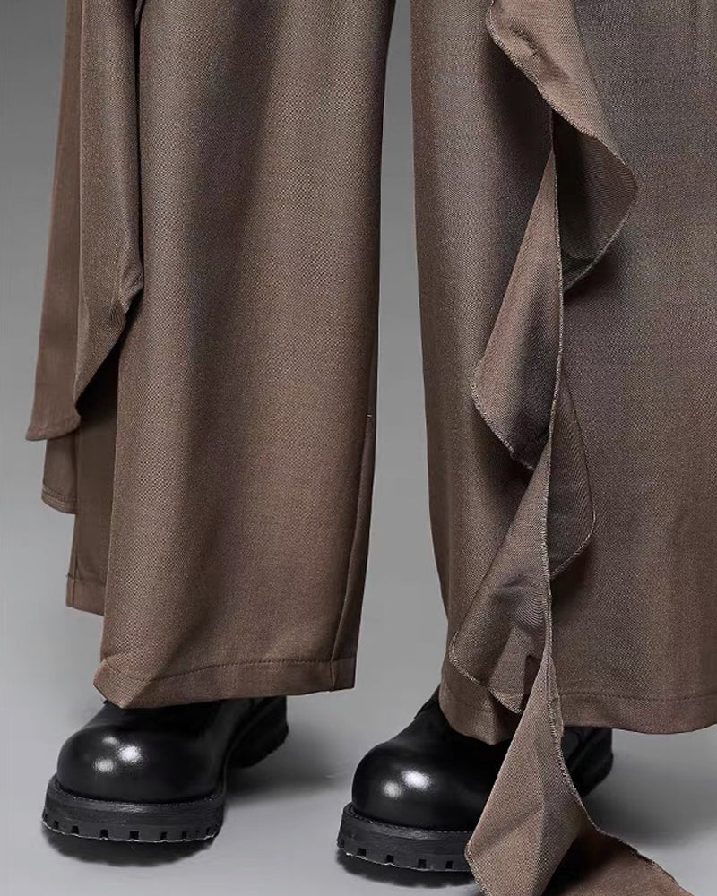 Modern Japanese Wide Leg Vintage Hakama Pants - Image 14