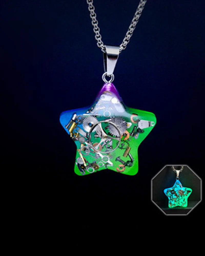 Moon Star Couple Cyberpunk Mechanical Necklace - Image 7