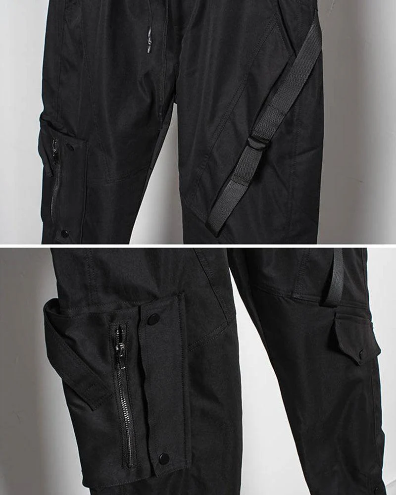 Ninja Techwear Black Slim Cargo Pants - Image 14