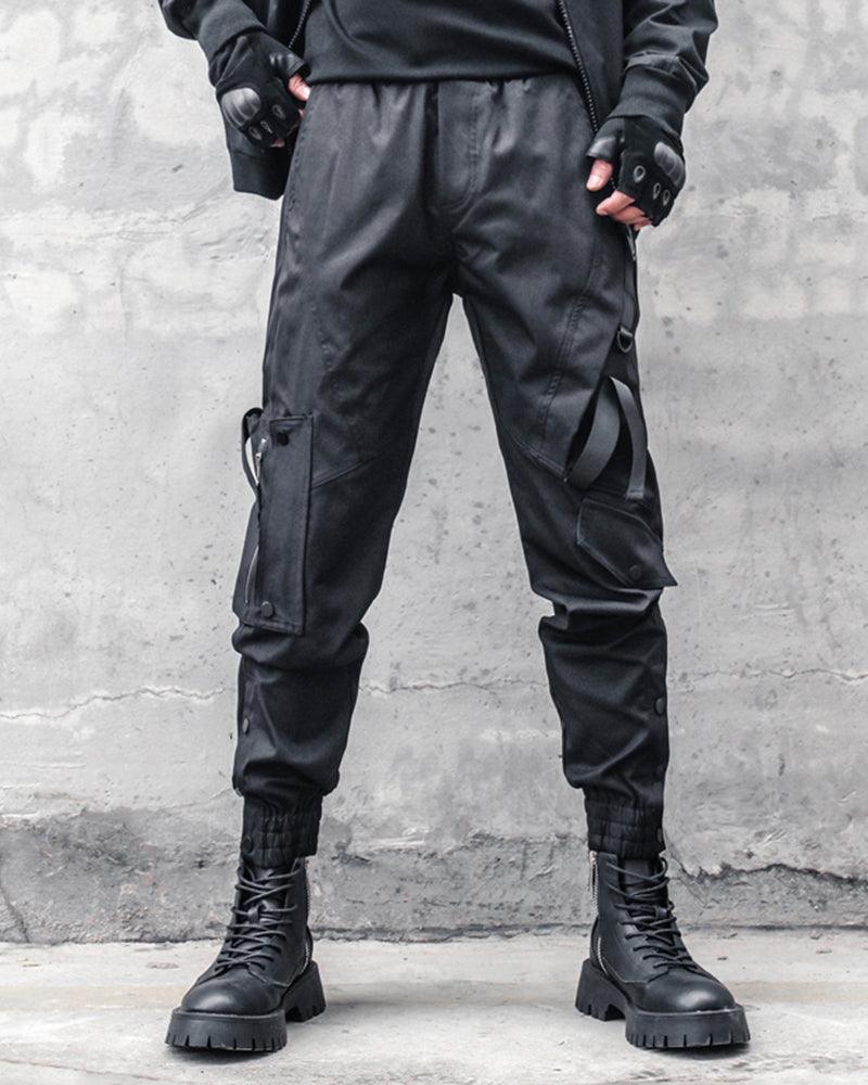Ninja Techwear Black Slim Cargo Pants - Image 6