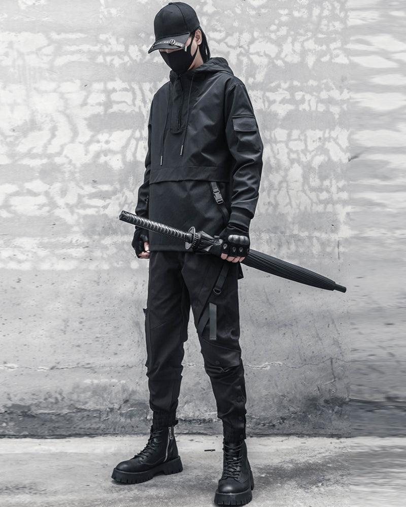 Ninja Techwear Black Slim Cargo Pants - Image 9