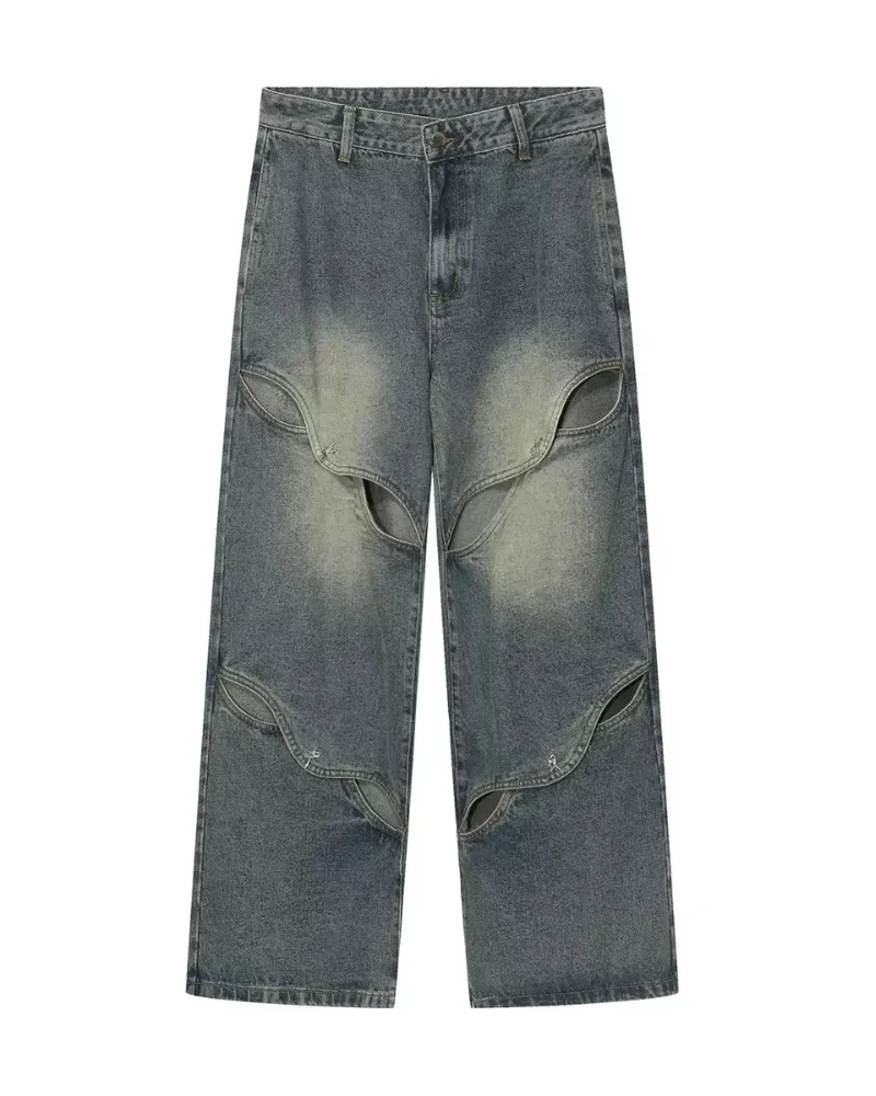 Opium Outfits Street Fashion Denim Pants | Y2K Jeans - Image 2