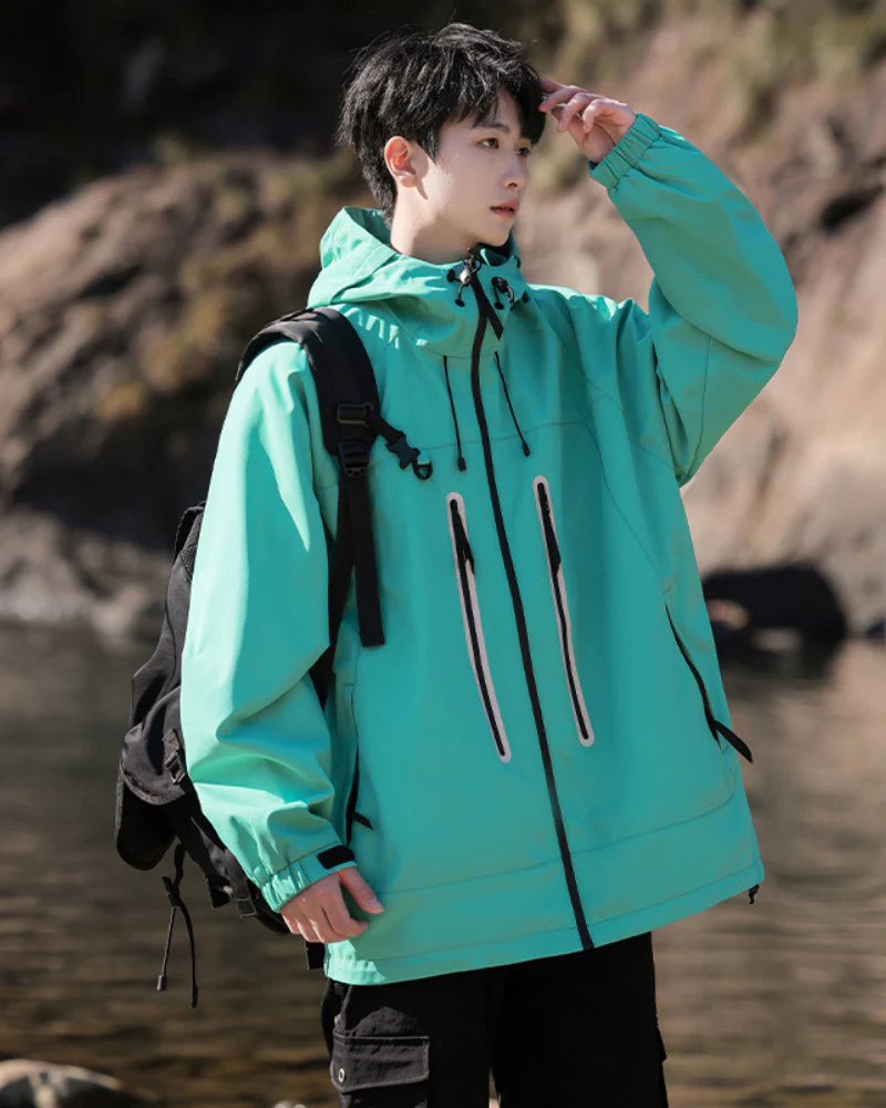 Outdoor Hiking Camping Unisex Reflective Jacket - Image 9
