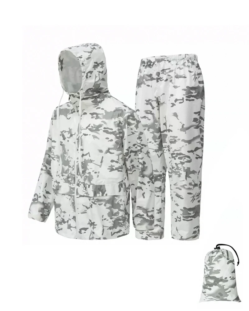 Outdoor Multi-Functional Cargo Hooded Rain Poncho - Image 4