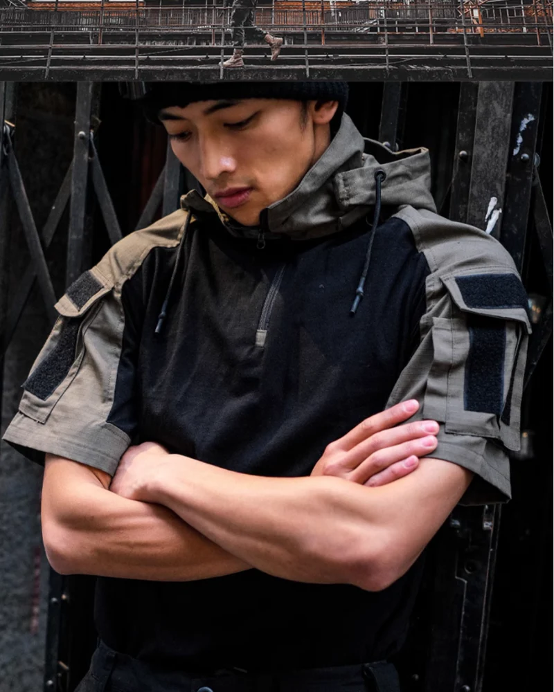 Outdoor Tactical Camo Hooded T-Shirt - Image 7