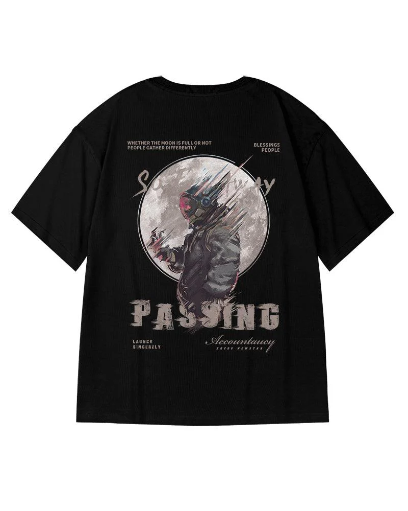 Oversize Streetwear Astronaut Graphic T-Shirt - Image 2