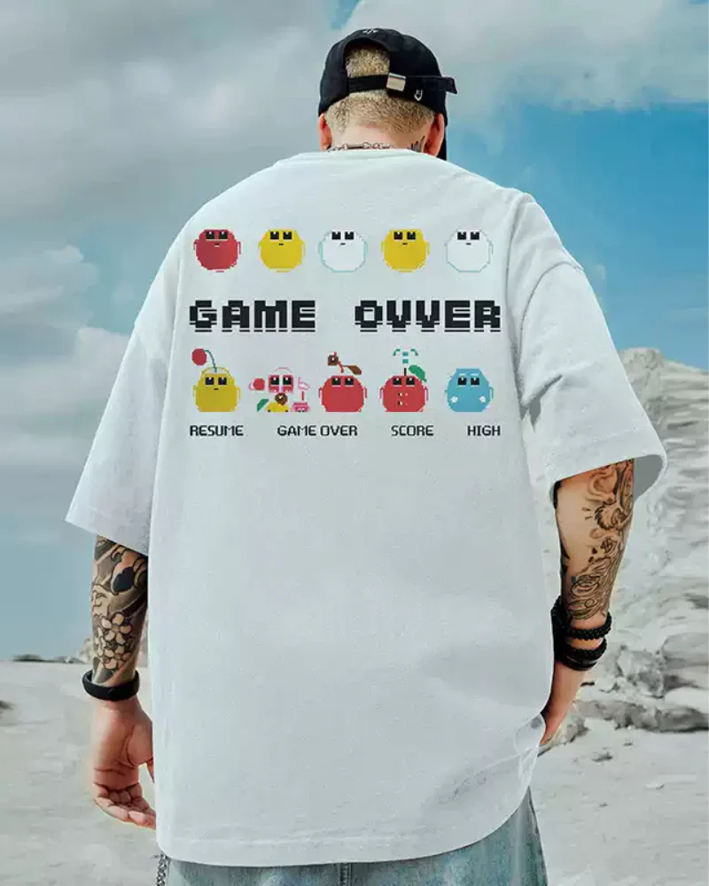 Oversize Streetwear Game Over T-Shirt - Image 6