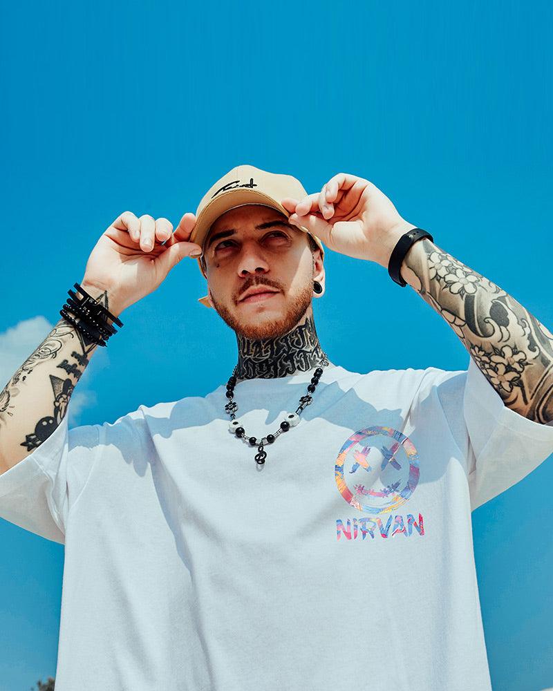 Oversize Streetwear Smiley Face Graphic T-Shirt - Image 10