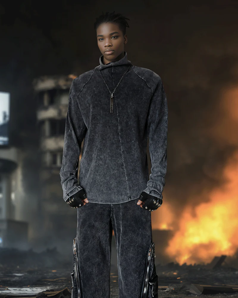 Post-Apocalyptic Turtleneck Base-Layer Sweatshirt - Image 4
