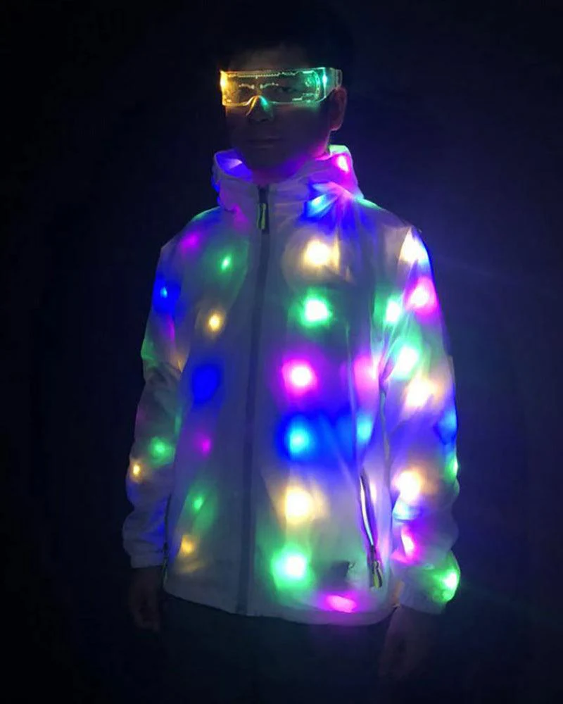 Rave Clothing Led Colorful Light Up Jacket - Image 2