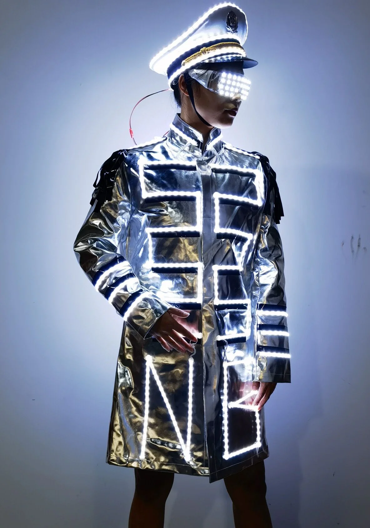Rave Clothing Led Dj Performance Light-up Costume(Hat And Clothing) - Image 3
