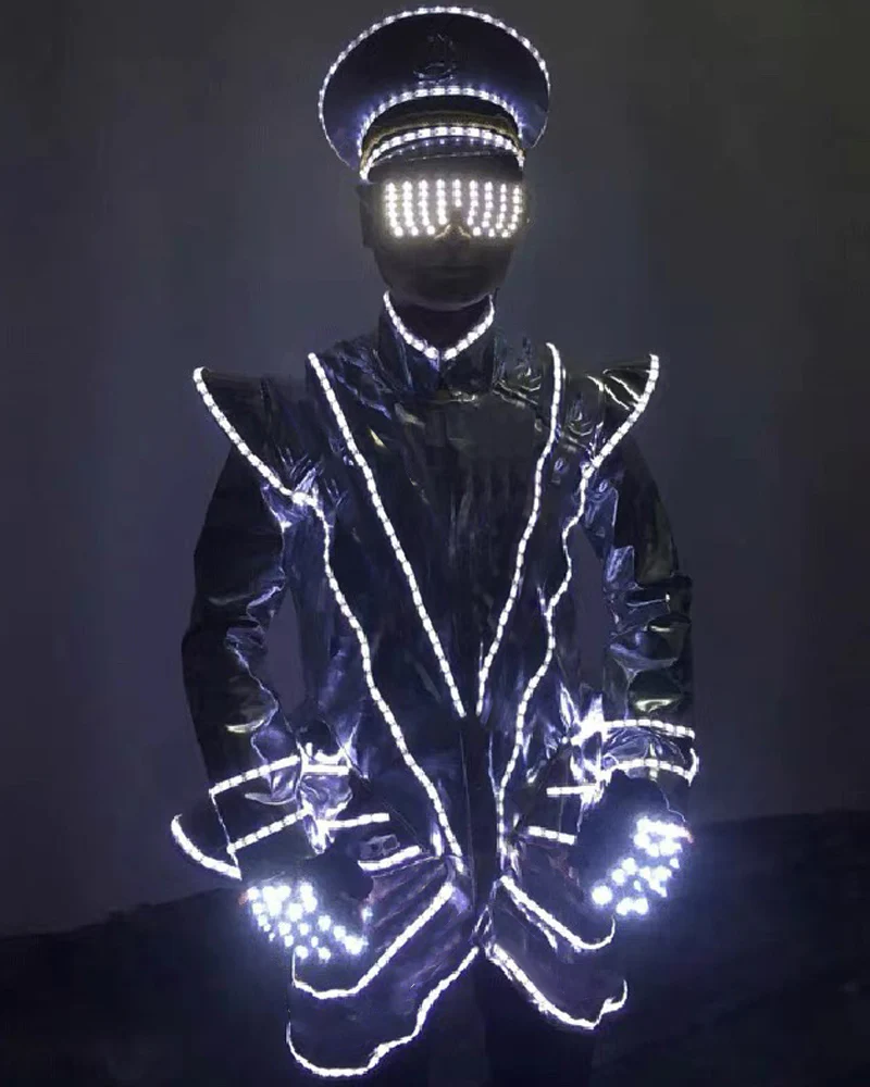 Rave Clothing Led Dj Performance Light-up Costume(Hat And Clothing) - Image 4